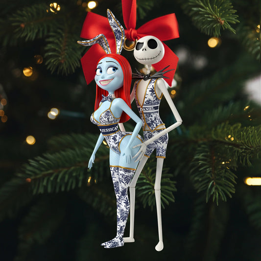 Playful Couple Christmas Ornament - Personalized Funny Gifts For Couple