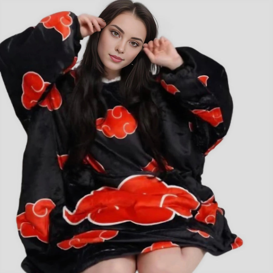 Red Cloud Clan - Personalized Anime Blanket Hoodie