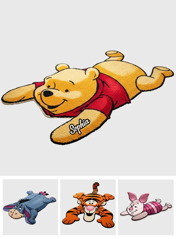 Lazy Bear - Personalized Mouse Shaped Doormat/ Rug