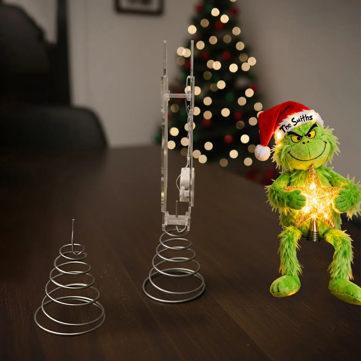 Merry Christmas - Personalized Stole Christmas LED Light Tree Topper