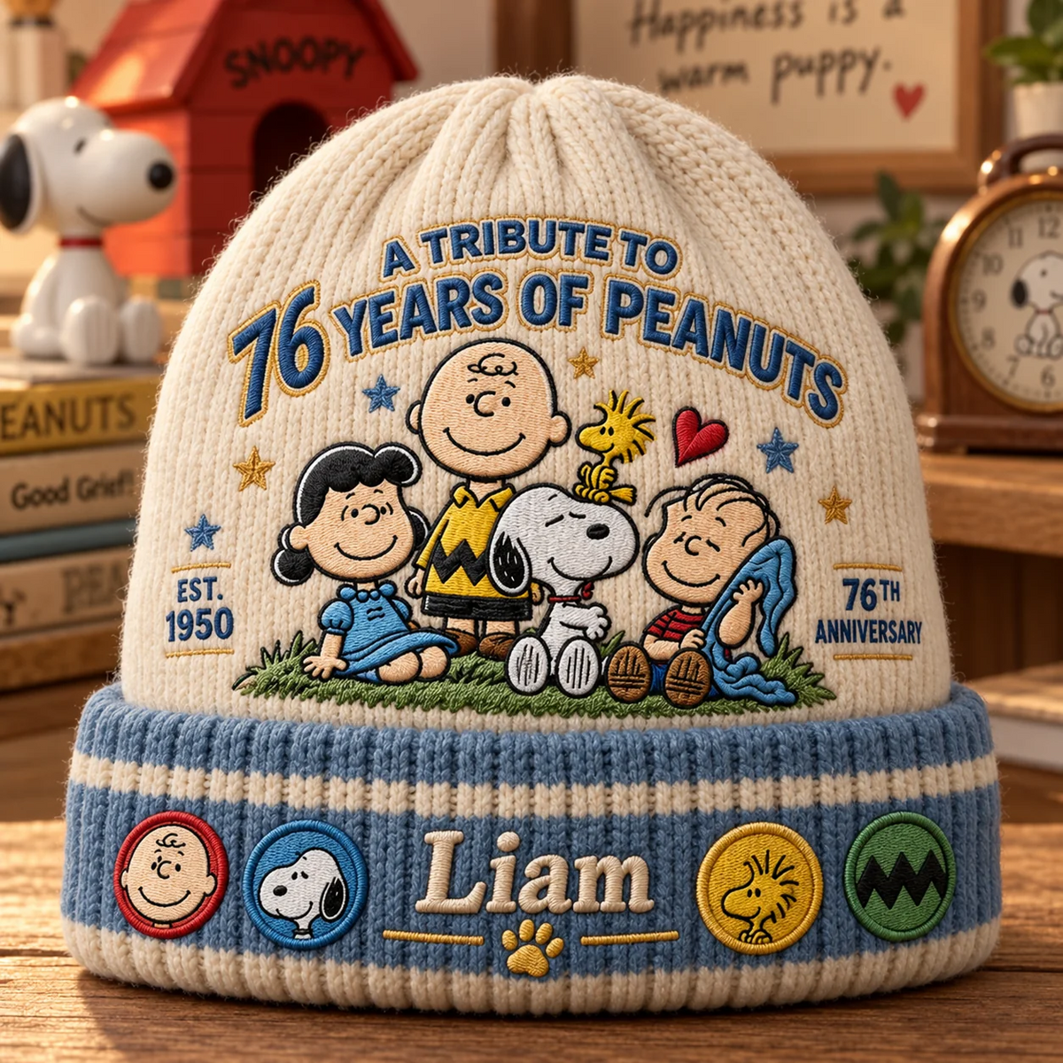Vintage Cartoon A tribute To 76 Years Of Nutty Gang - Personalized Beanie Hat