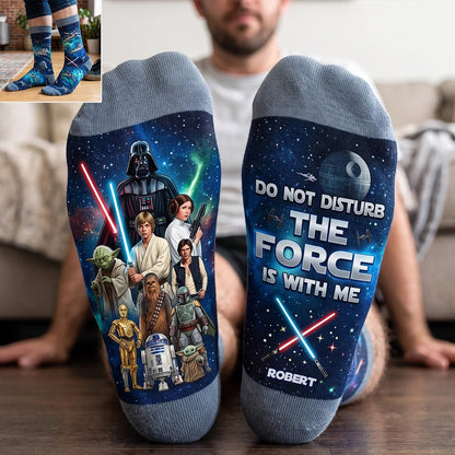 Space Warrior Custom Name Christmas Gift For Fan Movies - Personalized Crew Socks