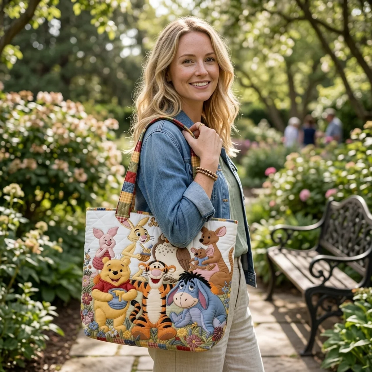 Woodland Friends Friends - Personalized Quilted Tote Bag - Gift For Movie Fans