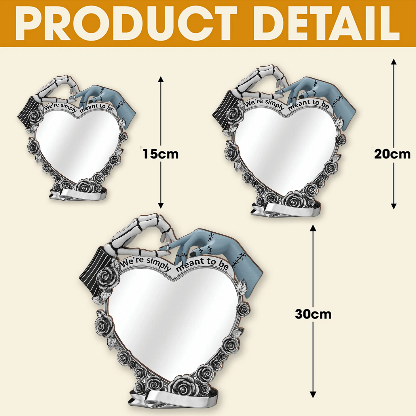 Sweet Couple Wall Hanging Mirror Personalized Gifts For Couple