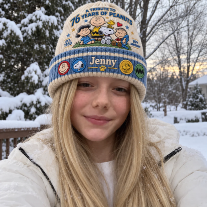 Vintage Cartoon A tribute To 76 Years Of Nutty Gang - Personalized Beanie Hat