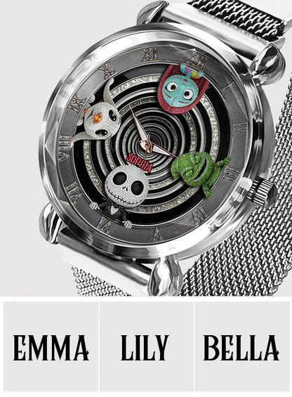 Gothic Holiday Spiral - Personalized Nightmare Women Hand Watch