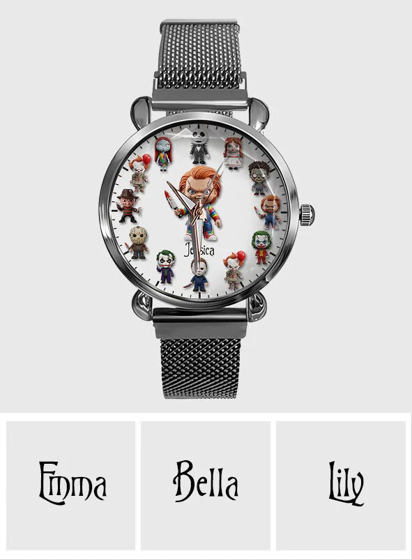 Just A Girl Who Loves Horror Movies - Personalized Women Hand Watch