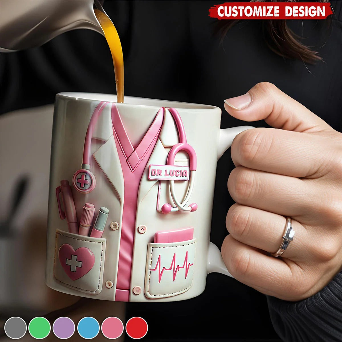 Medical Appreciation Design With Stethoscope - Personalized Coffee Mug
