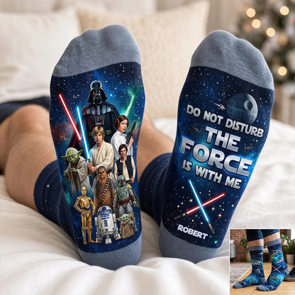 Space Warrior Custom Name Christmas Gift For Fan Movies - Personalized Crew Socks