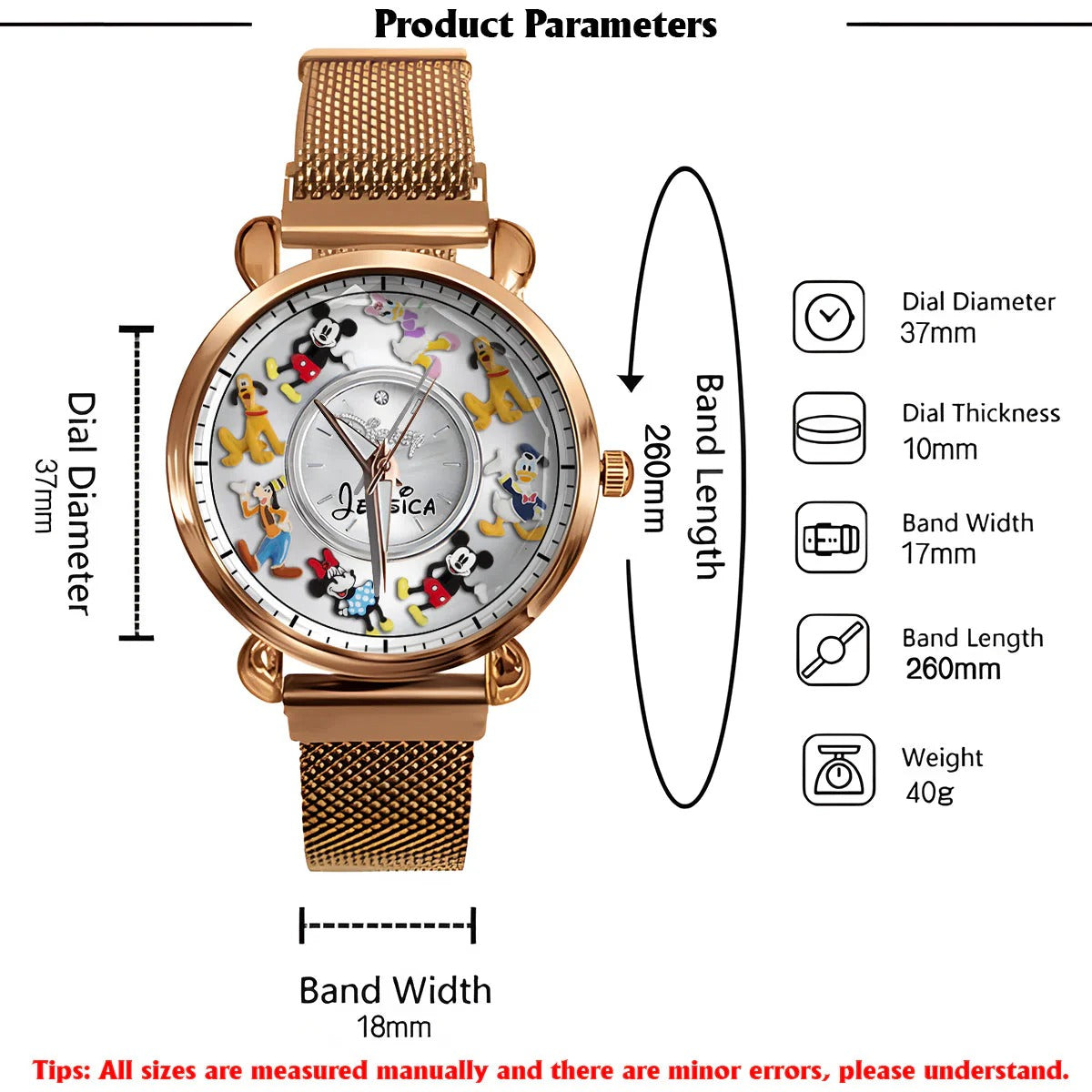 Magical Friends - Personalized Mouse Women Hand Watch