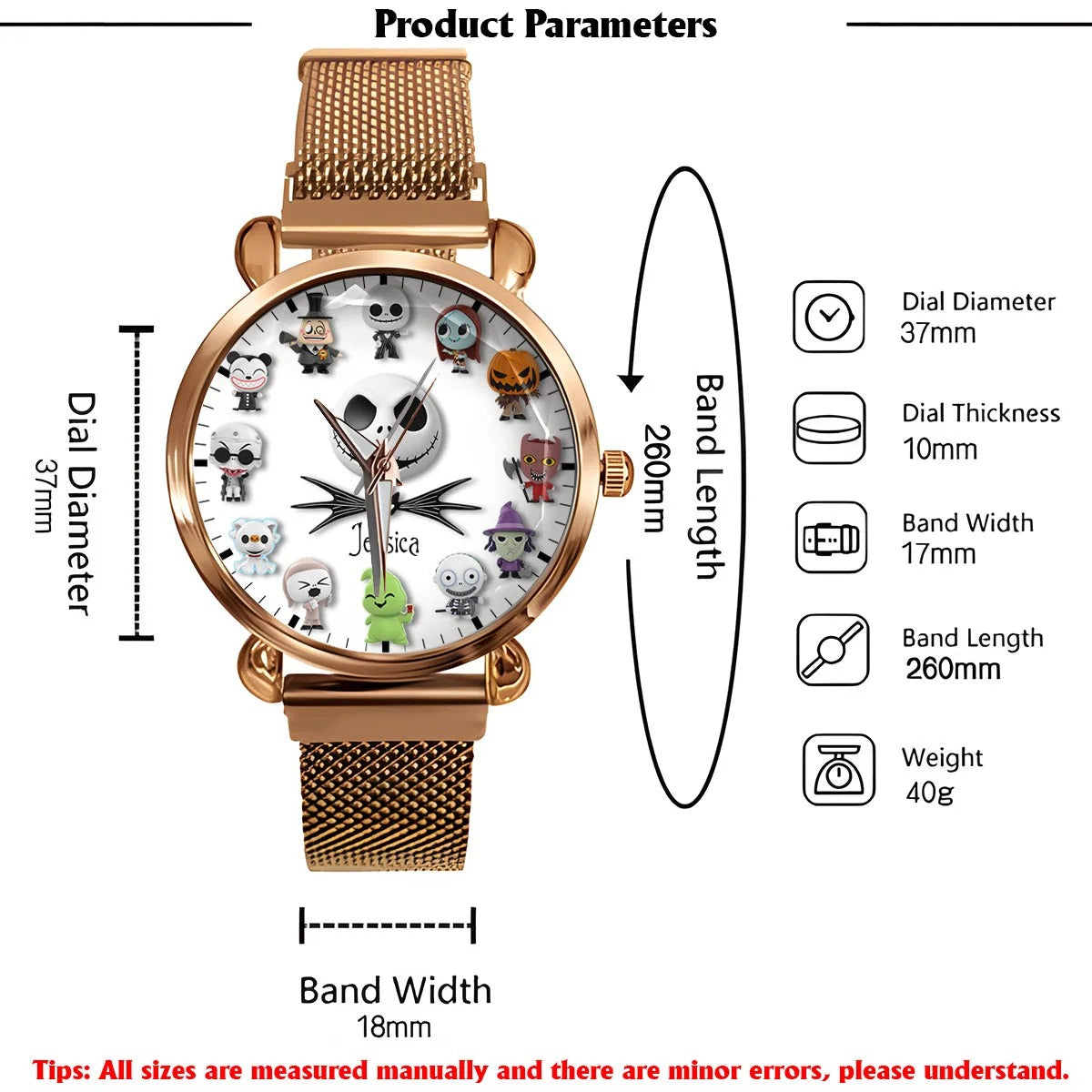 Spooky Pumpkin King - Personalized Nightmare Women Hand Watch