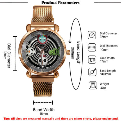 Gothic Holiday Spiral - Personalized Nightmare Women Hand Watch