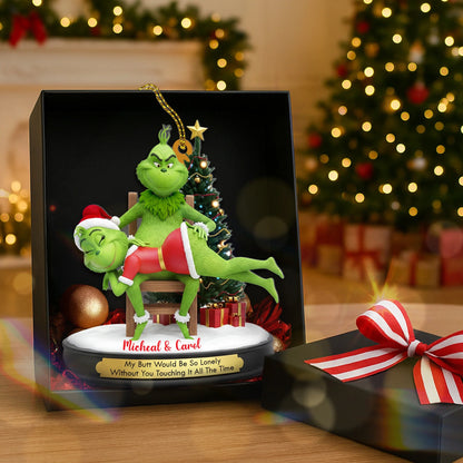 Funny Green Monsters - Couple Ornament - Personalized Christmas Gifts