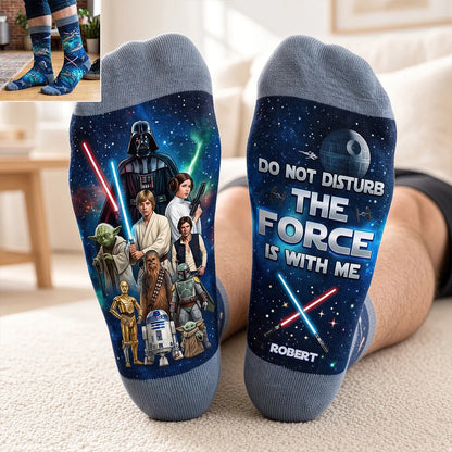 Space Warrior Custom Name Christmas Gift For Fan Movies - Personalized Crew Socks