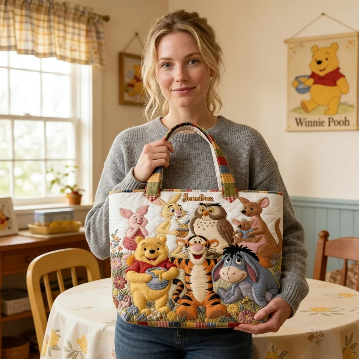 Woodland Friends Friends - Personalized Quilted Tote Bag - Gift For Movie Fans