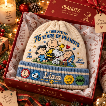 Vintage Cartoon A tribute To 76 Years Of Nutty Gang - Personalized Beanie Hat
