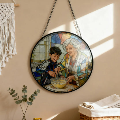 Portrait Ornament, Personalized Christmas Suncatcher, Couple or Family Photo Gift, Holiday Keepsake