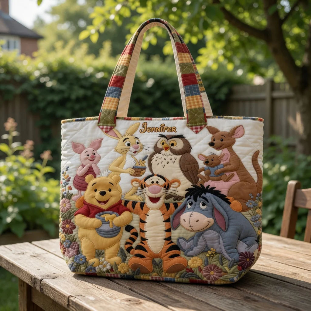 Woodland Friends Friends - Personalized Quilted Tote Bag - Gift For Movie Fans