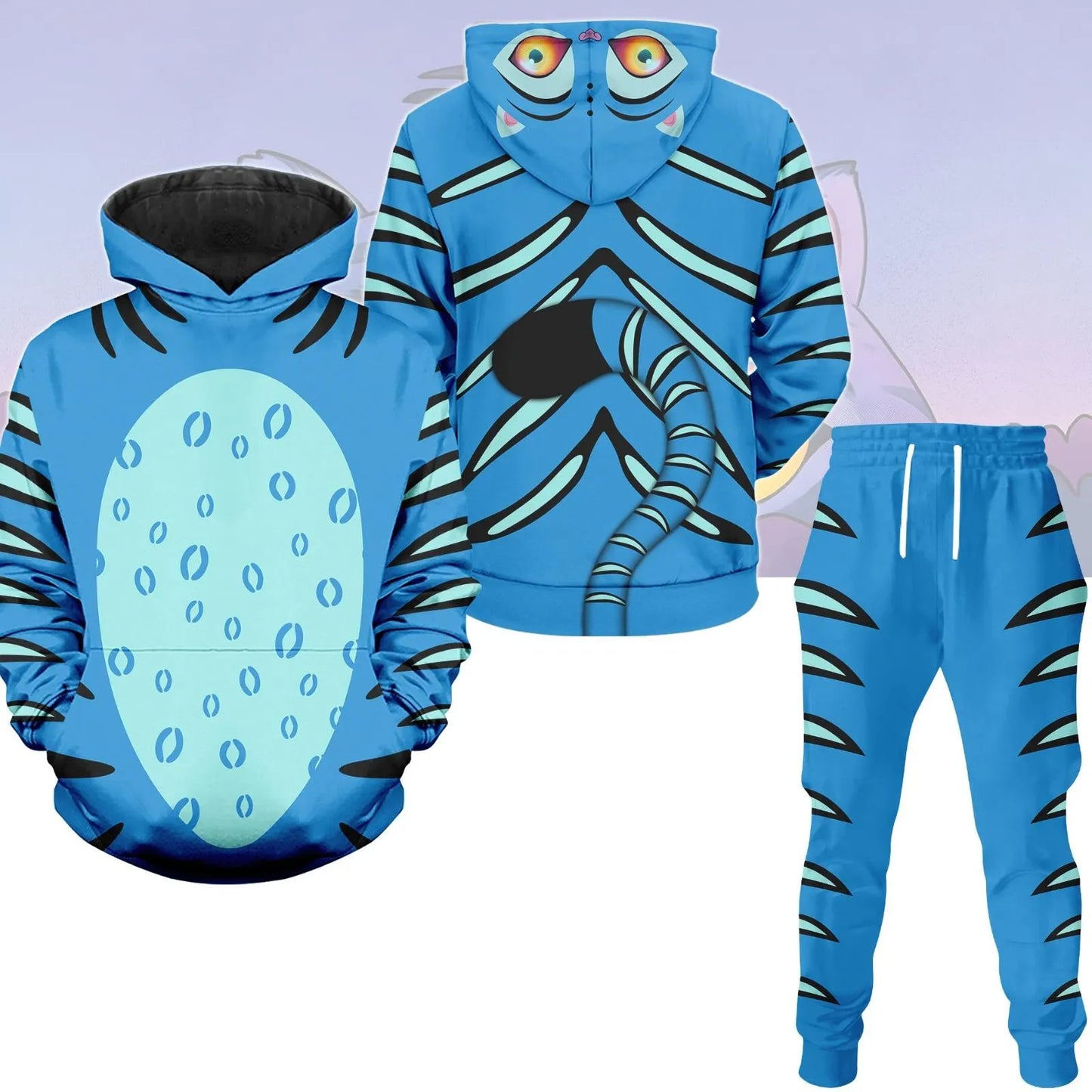 Kpop Demon Hunters Costume Hoodie Sweatpant, Derpy Tiger Costume Hoodie, Huntrix Kpop Movie Outfits