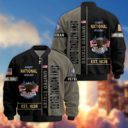 US Veterans Bomber Jacket 2, Gifts For US Veterans, Gifts On Father's Day, Veterans Day