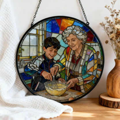 Portrait Ornament, Personalized Christmas Suncatcher, Couple or Family Photo Gift, Holiday Keepsake