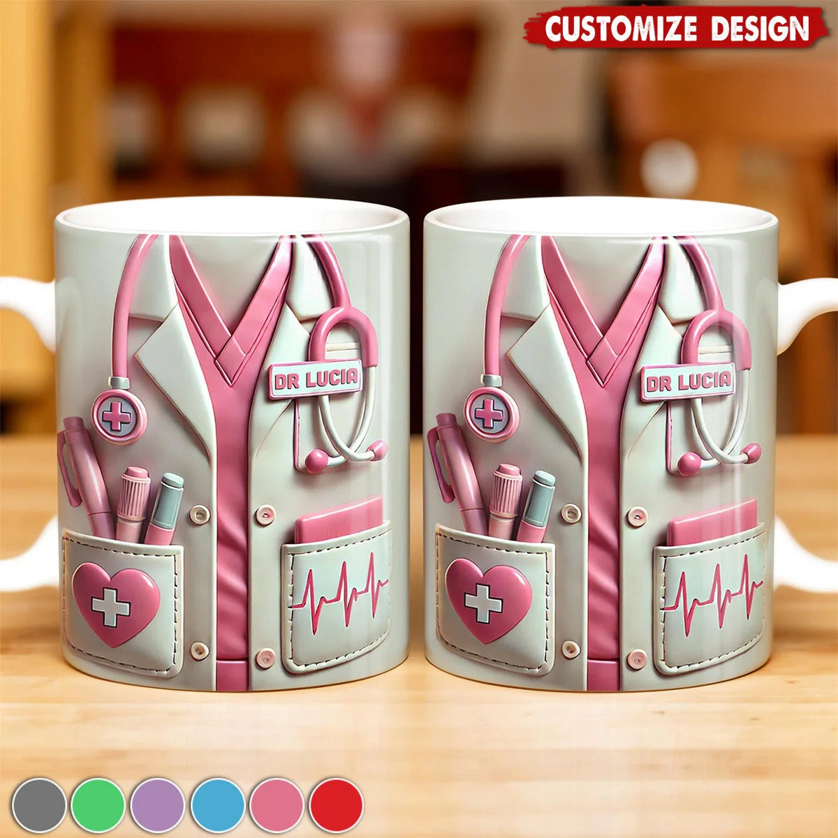 Medical Appreciation Design With Stethoscope - Personalized Coffee Mug