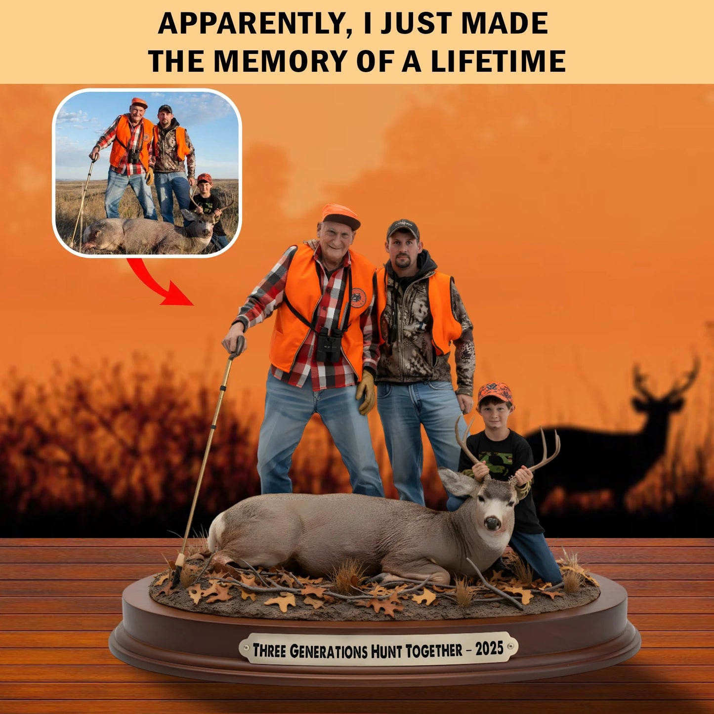 Custom Hunting, Trophy Moments Photo Style Acrylic Plaque