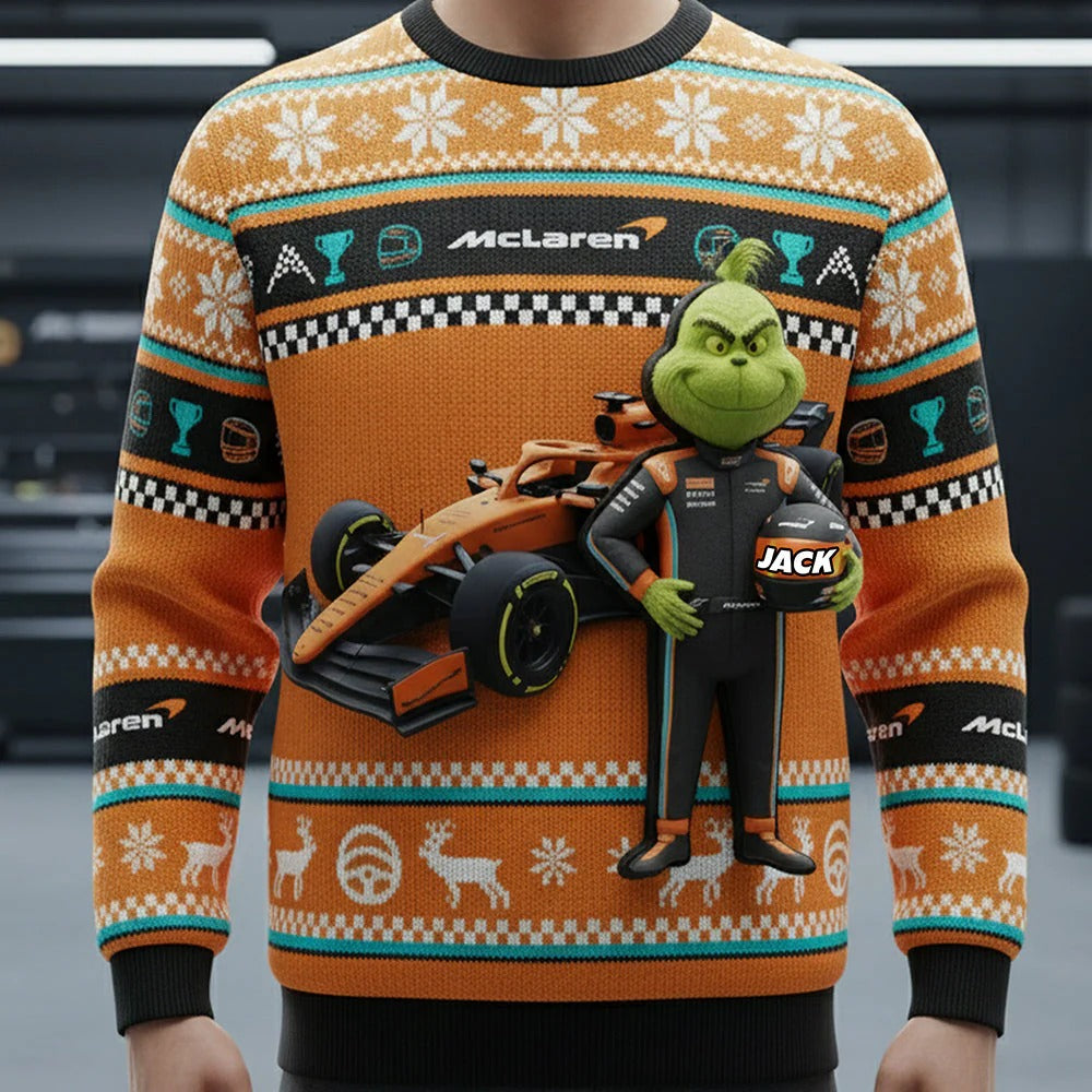 Green Monster Ugly Sweater - Personalized Gifts For Car Lovers Ugly Sweater