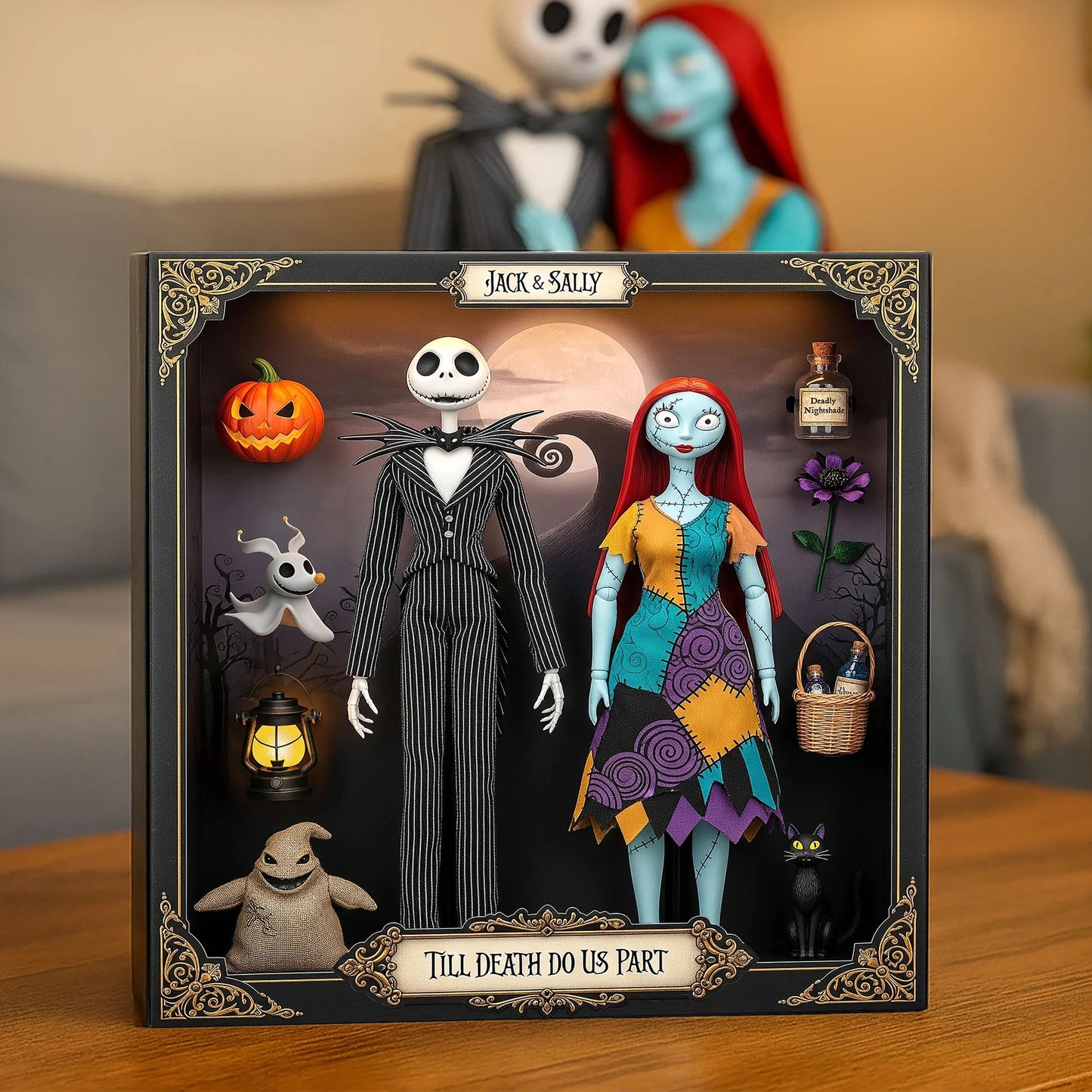 Spooky Couple Plaque - Personalized Gifts For Couple