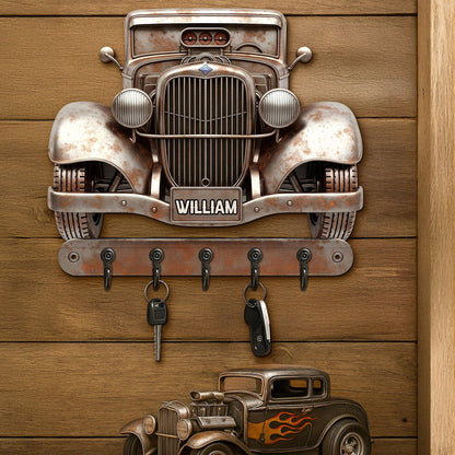 Hot Rod Key Hanger - Personalized Gifts For Hot Rod Lovers