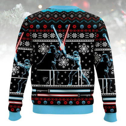 Galaxy Battle - Personalized Galaxy Ugly Sweater, Xmas Ugly Sweatshirt