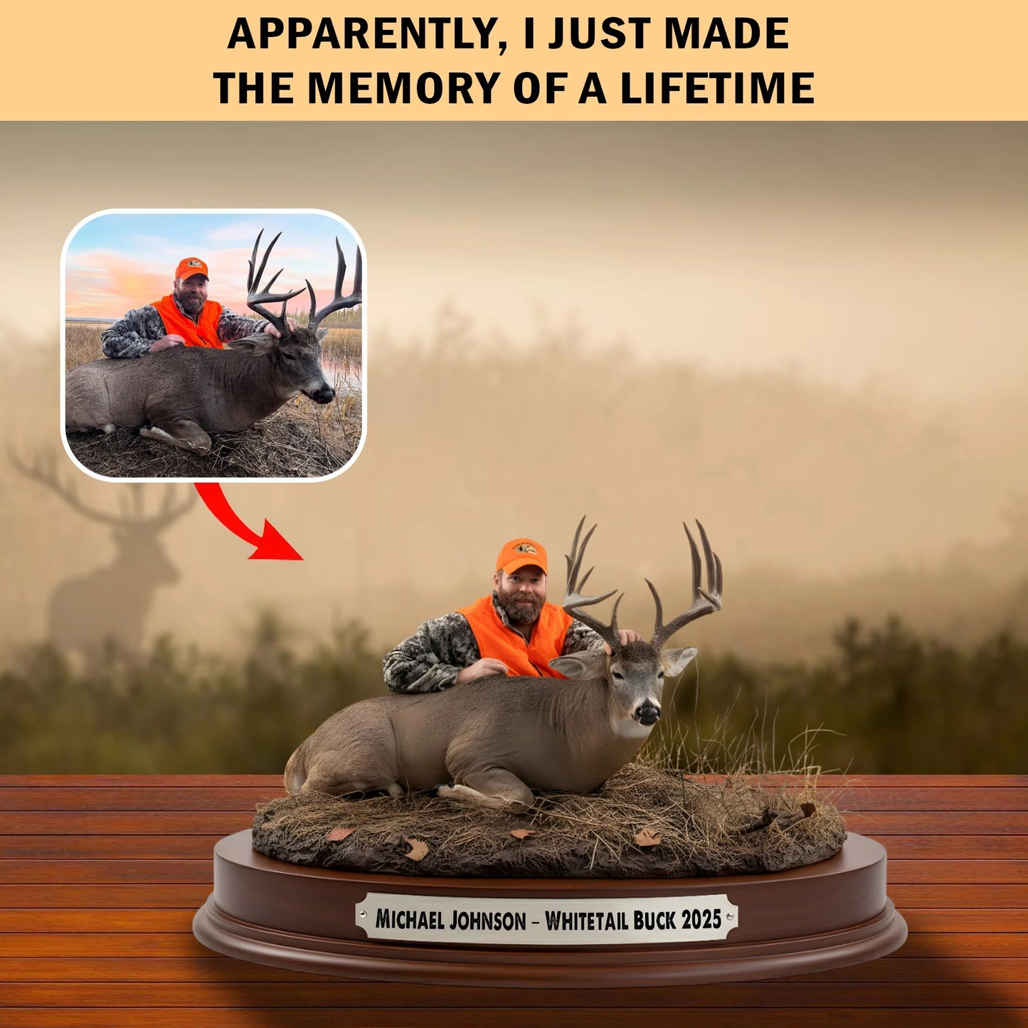 Custom Hunting, Trophy Moments Photo Style Acrylic Plaque