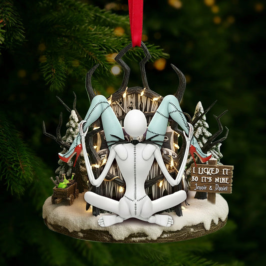 Naughty Skull Couple Ornament - Personalized Christmas Gift For Couples