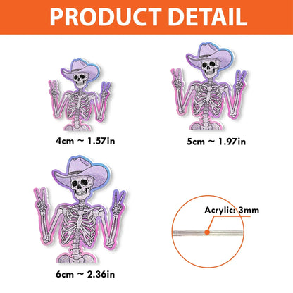Skeleton Cowboy Badge Reel, Funny Badge Reel, RN Id Holder