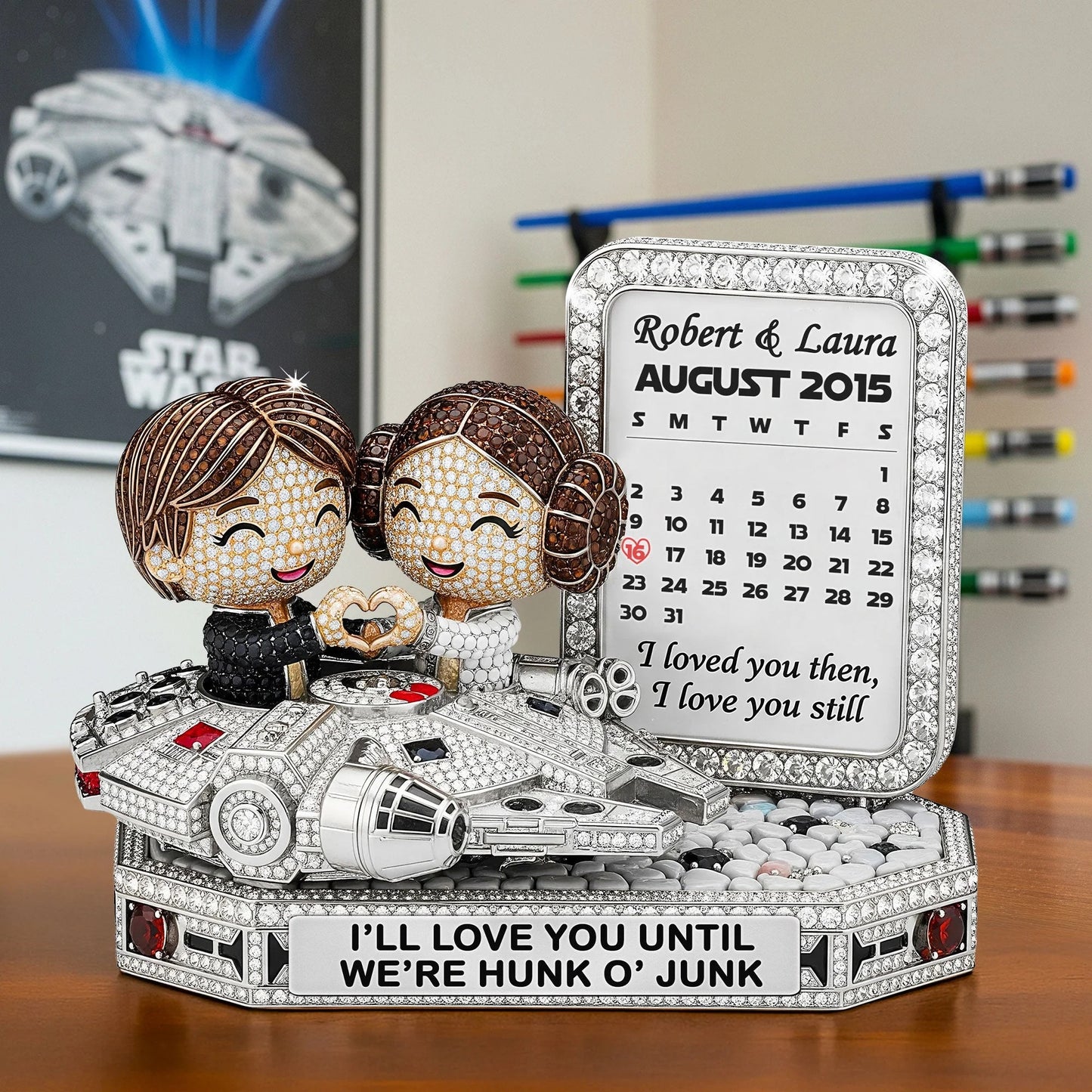 Cute Galaxy Couple Plaque - Personalized Gifts For Couple