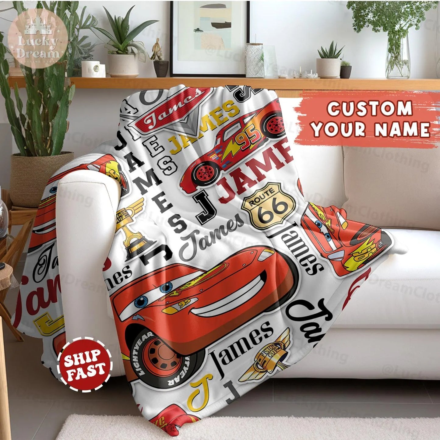 Racing Cars - Personalized Cars Blanket