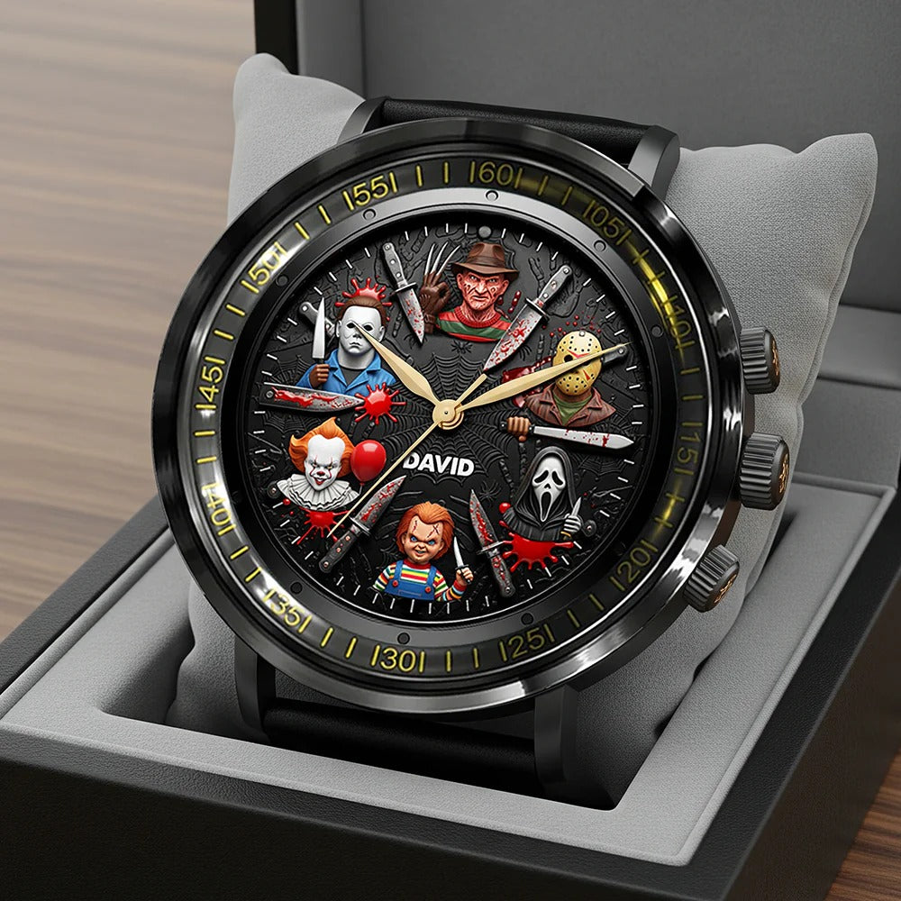 Horror Men's Watch, Personalized Gifts For Horror Movie Fans
