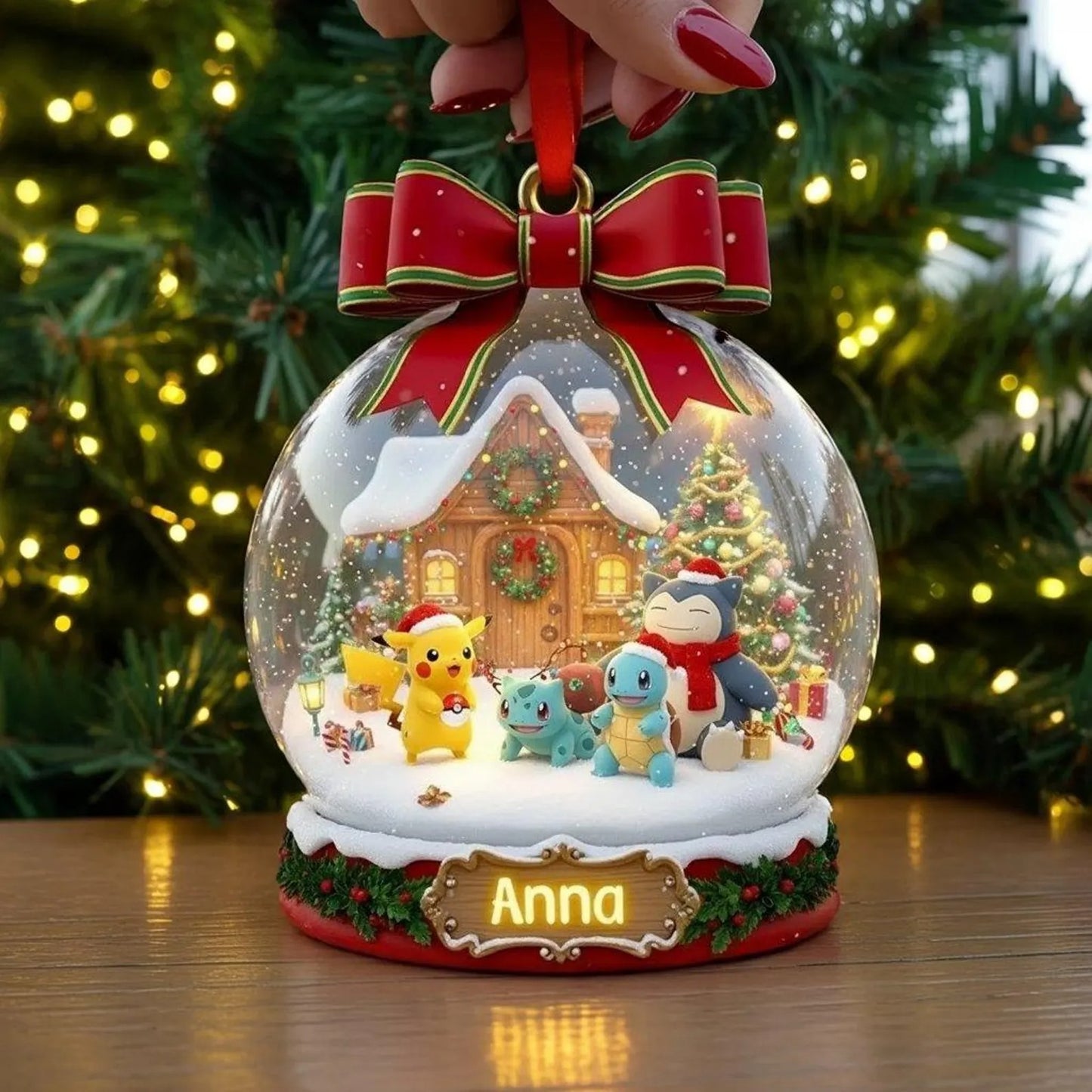 Winter Cottage Companions – Personalized Holiday Creature Custom Shaped Acrylic Ornament
