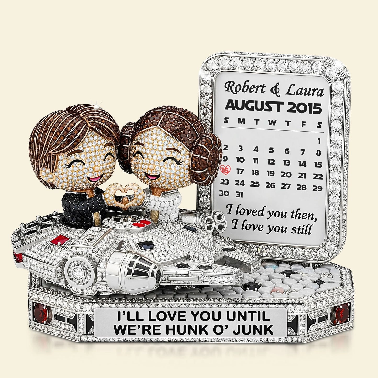 Cute Galaxy Couple Plaque - Personalized Gifts For Couple