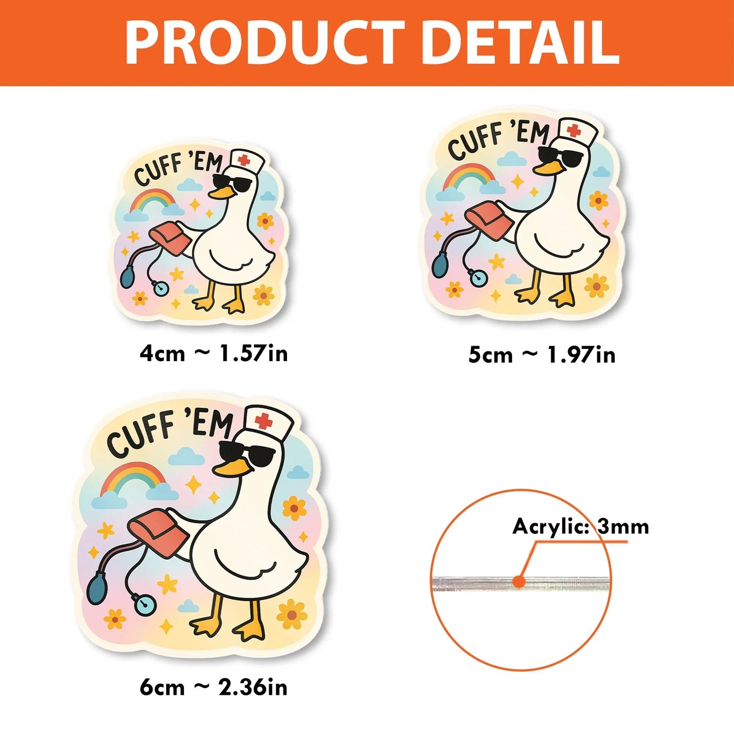 Funny Goose Badge Reel, Nurse ID Badge Holder