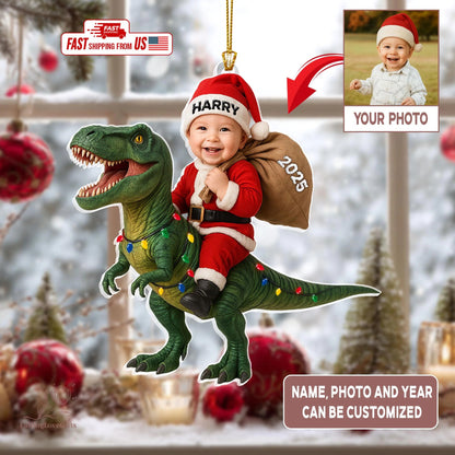 Dinosaur Ornament, Kid Christmas Ornaments, Grandson Ornament, Dinosaur Christmas Ornament