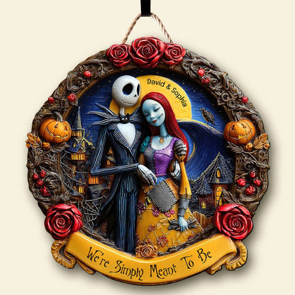 Horror Couple Wood Sign - Personalized Gifts For Couple Wood