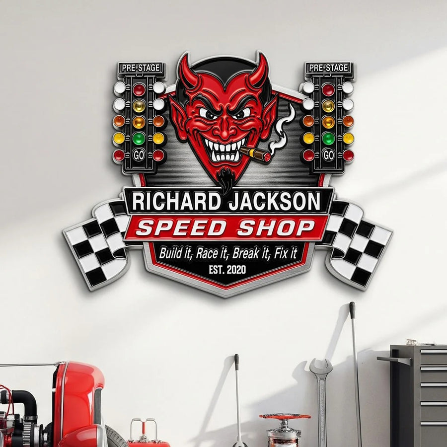 Drag Racing Metal Sign - Personalized Gifts For Racing Lovers