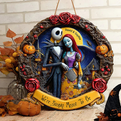 Horror Couple Wood Sign - Personalized Gifts For Couple Wood
