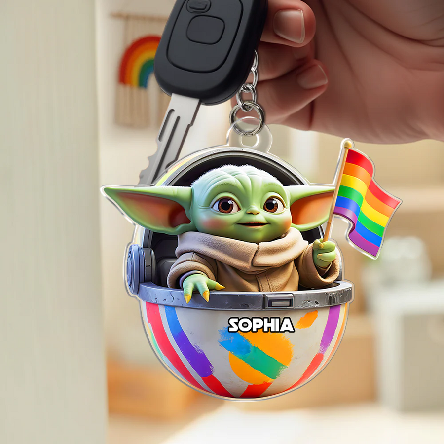 Galaxy Monster LGBT Keychain - Personalized Gifts For LGBT