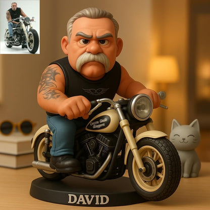 Custom Motorcycle Photo Pixar Cartoon Style Acrylic Plaque