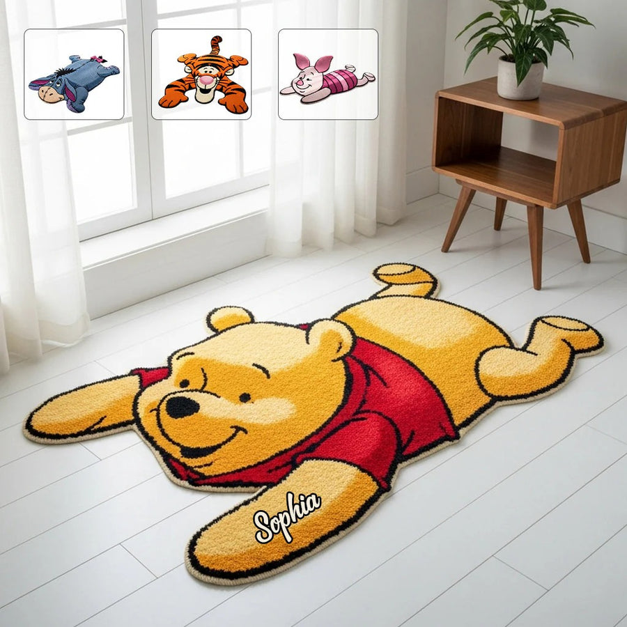 Lazy Bear - Personalized Mouse Shaped Doormat/ Rug