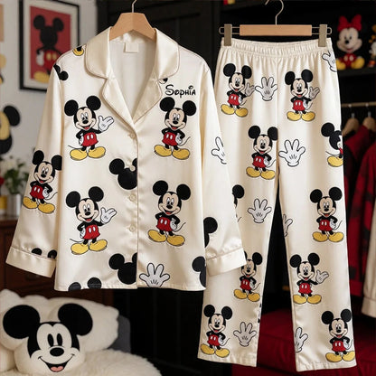 Friends - Personalized Mouse Button Down Pajamas