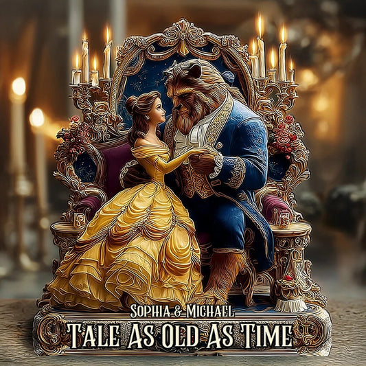 Fairy Tale Romantic Tale As Old As Time - Personalized Mouse Custom Shaped Acrylic Plaque