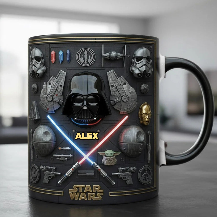 The Galaxy - Personalized The Force Accent Mug